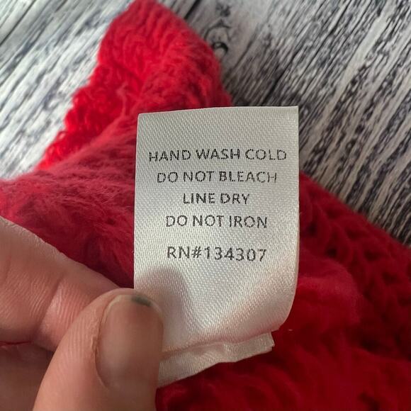 Vici Red Textured Turtleneck Sweater, Large, Kudrow, Heavy, Knit, NWOT, Warm - Picture 9 of 9